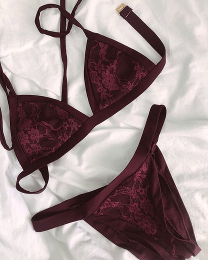 Bikini Elena | Red Wine Tulle